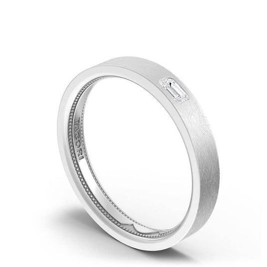 TACORI Couple | Bezel Set Diamond Wedding Band in Brushed Finish 15035DBLG