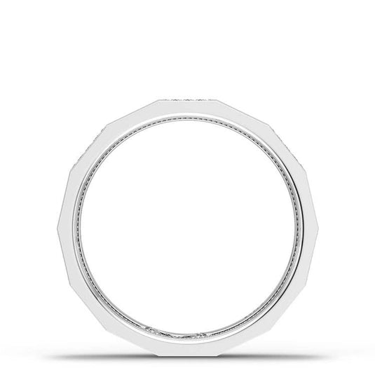 TACORI Couple | Diamond Faceted - Partial Coverage Wedding Band in Satin Finish - 4mm 1514DSLG