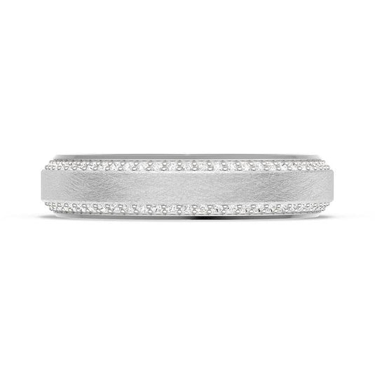 TACORI Couple | Bevel Edge Diamond Wedding Band in Brushed Finish - 5mm 1545DBLG