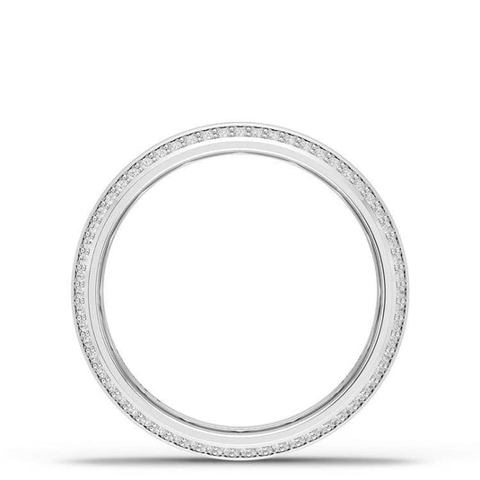 TACORI Couple | Bevel Edge Diamond Wedding Band in Satin Finish - 5mm 1545DSLG