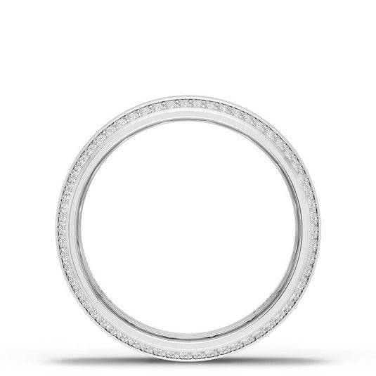 TACORI Couple | Bevel Edge Diamond Wedding Band in Satin Finish - 7mm 1547DSLG