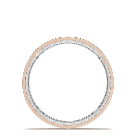 TACORI Couple | Classic Two-Tone Flat Wedding Band in Brushed Finish 15635RWBLG
