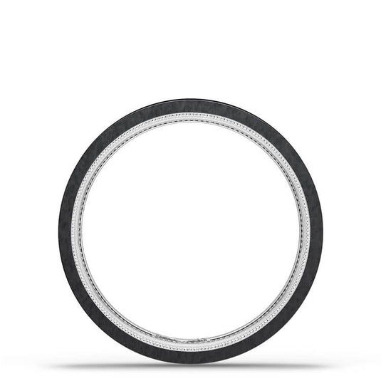 TACORI Couple | Titanium Two-Tone Flat Wedding Band - 4mm 1594BTWMLG