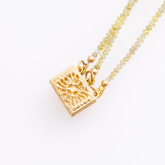 Champagne Diamond Necklace with Natural Diamonds