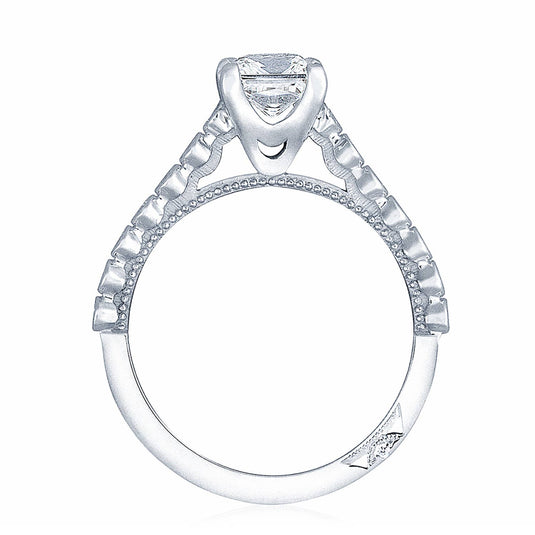 Sculpted Crescent | Princess Solitaire Engagement Ring 200-2PR55
