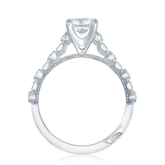 Sculpted Crescent | Princess Solitaire Engagement Ring 201-2PR5