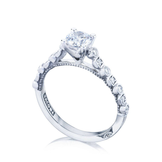 Sculpted Crescent | Round Solitaire Engagement Ring 201-2RD65