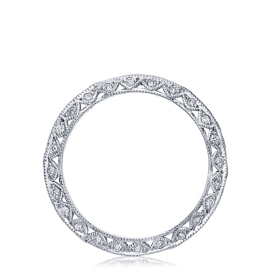 Classic Crescent | Twist with Diamond Accent Wedding Band 2578B