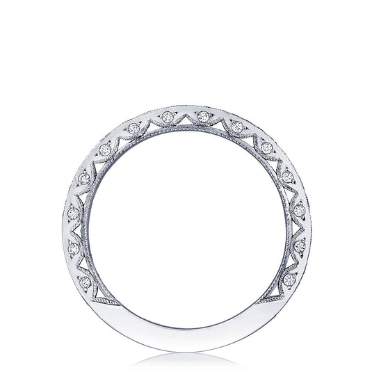 Classic Crescent | Pavé Diamond Wedding Band 2616B34X