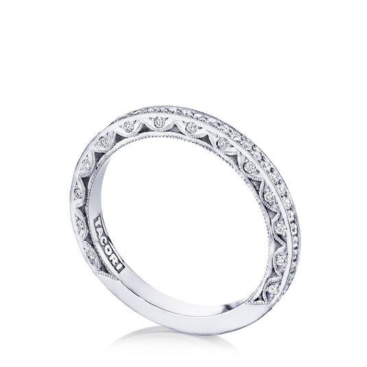 Classic Crescent | Pavé Diamond Wedding Band 2616B34X