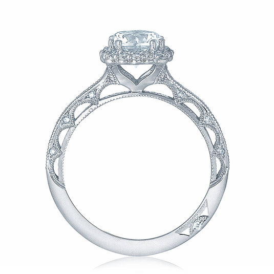 Reverse Crescent | Round with Cushion Bloom Engagement Ring 2618CU65