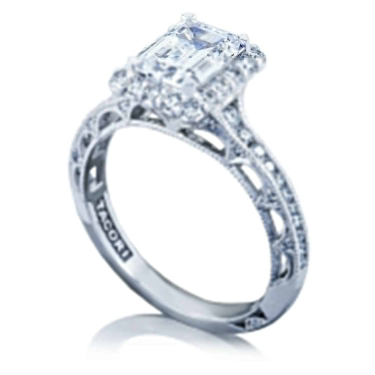 Reverse Crescent | Emerald Bloom Engagement Ring 2618EC75X55