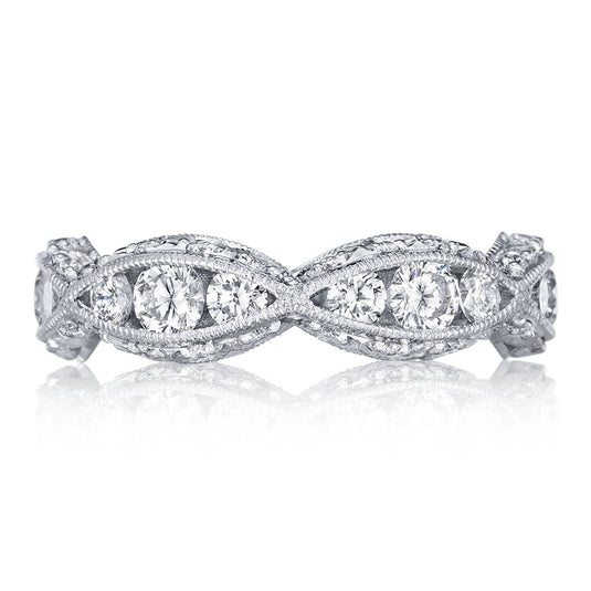 Classic Crescent | Twist with Diamond Accent Wedding Band 2644B