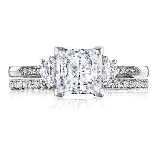 Simply TACORI | Princess 3-Stone Engagement Ring 2659PR65