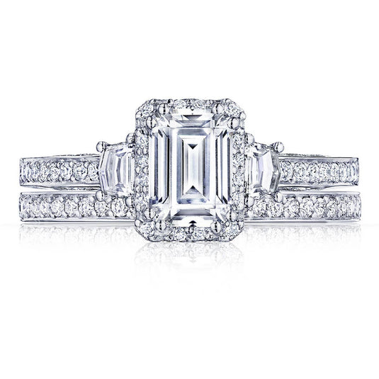 Dantela | Emerald 3-Stone Engagement Ring 2662EC7X5