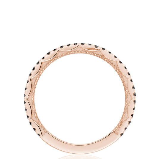 Sculpted Crescent | String of Black Diamonds Ring 266715BETBD