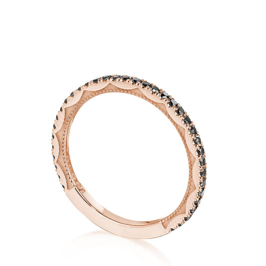 Sculpted Crescent | String of Black Diamonds Ring 266715BETBD