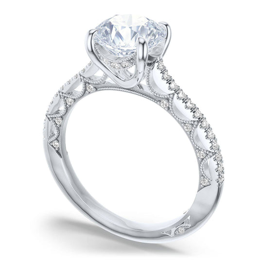 Lunetta Crescent | Round Solitaire Engagement Ring 272117RD65