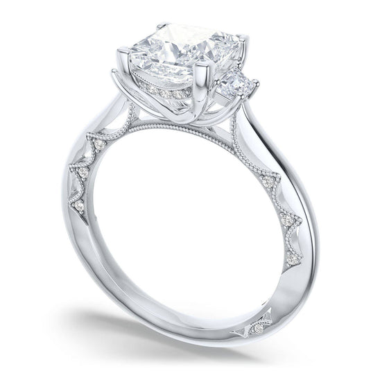 Lunetta Crescent | Princess 3-Stone Engagement Ring 272217PR65