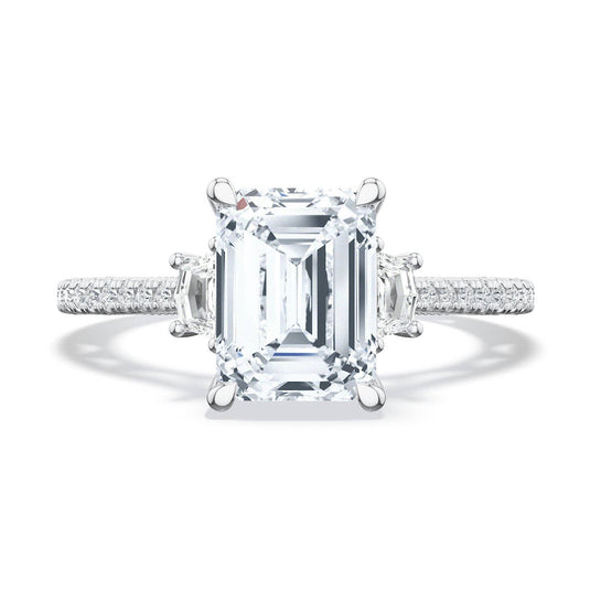 Lunetta Crescent | Emerald 3-Stone Engagement Ring 272417EC65