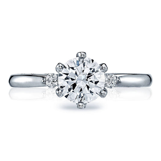 Sculpted Crescent | Round 3-Stone Engagement Ring 56-2RD65