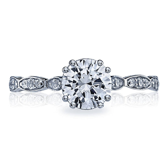 Sculpted Crescent | Round Solitaire Engagement Ring 57-2RD65