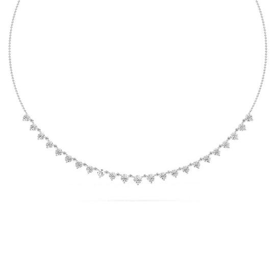 Dangling Diamond Necklace in 14k White Gold