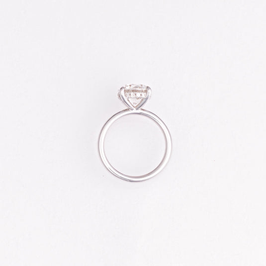 3.01 CT Round Lab-Grown Diamond Hidden Halo Engagement Ring