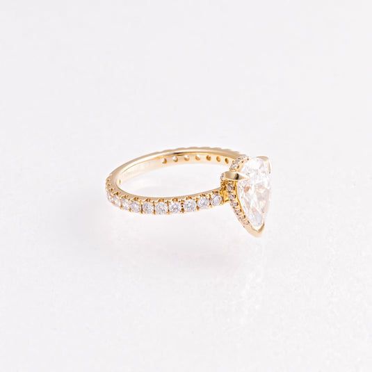 2.22 CT Pear Lab-Grown Diamond Engagement Ring