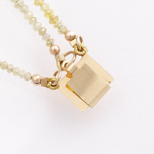 Champagne Diamond Necklace with Natural Diamonds