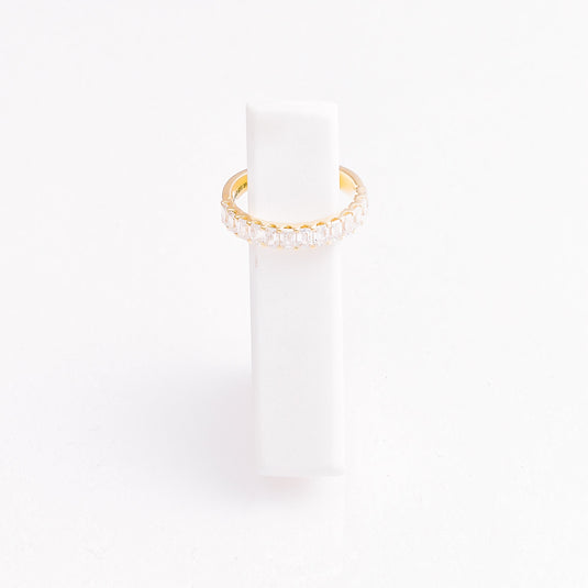 1.27 CT Emerald-Cut Lab-Grown Diamond Half Eternity Band