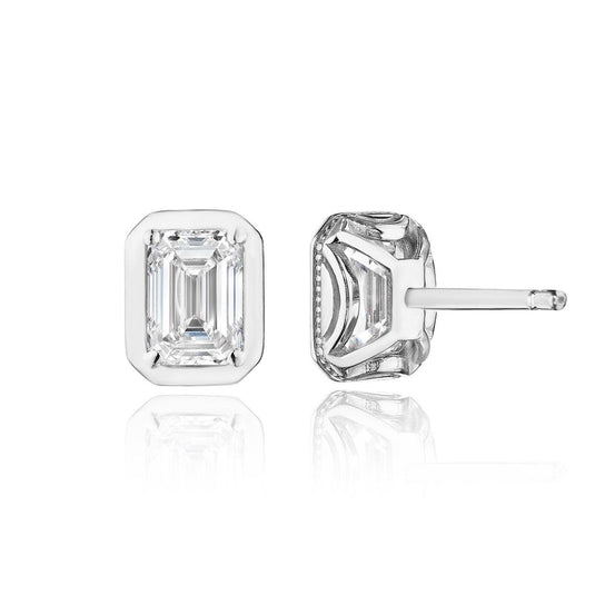 TACORI Allure | Emerald Diamond Stud Earring - 1ct FE823EC55X4LD