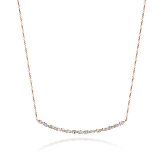 Stilla | Pear Diamond Necklace in 18k Rose Gold FN67517PK