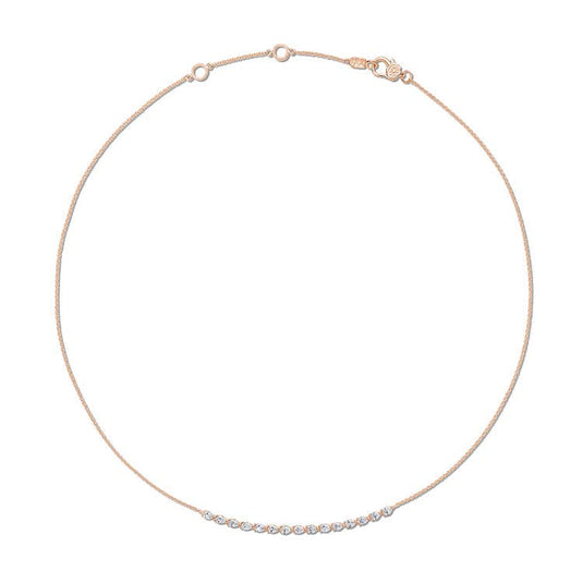 Stilla | Pear Diamond Necklace in 18k Rose Gold FN67517PK