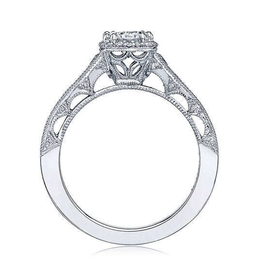 Reverse Crescent | Round with Cushion Bloom Engagement Ring HT2515RD5512X