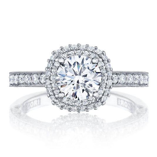 Classic Crescent | Round with Cushion Bloom Engagement Ring HT2522CU65