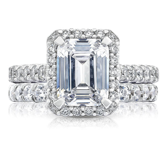 Petite Crescent | Emerald Bloom Engagement Ring HT254725EC9X7