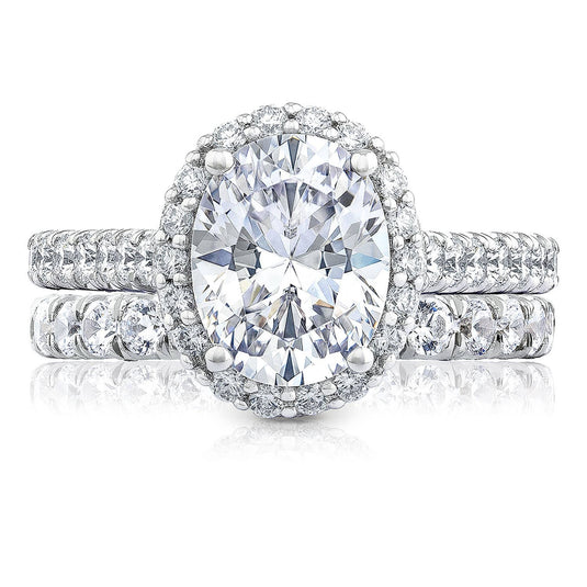 Petite Crescent | Oval Bloom Engagement Ring HT254725OV95X75