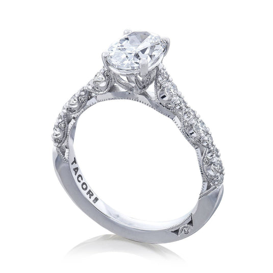 Petite Crescent | Oval Solitaire Engagement Ring HT2558OV8X6