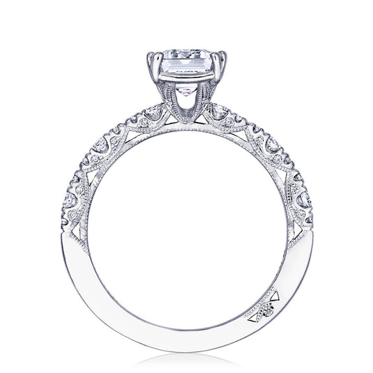 Petite Crescent | Emerald Solitaire Engagement Ring HT2559EC8X6