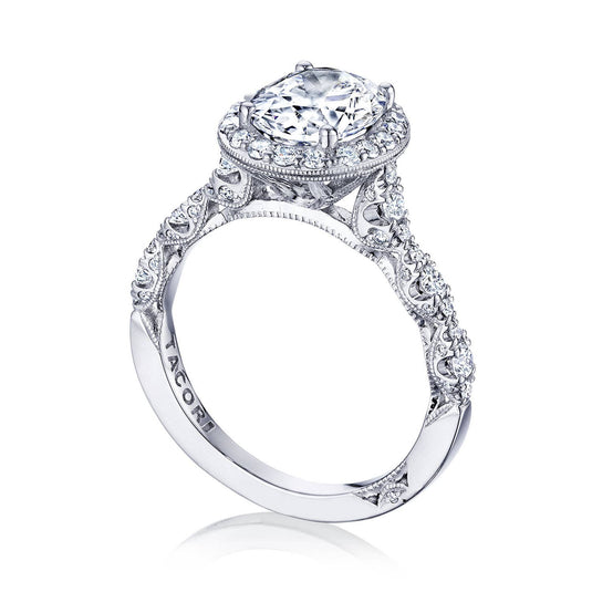 Petite Crescent | Oval Bloom Engagement Ring HT2560OV9X7