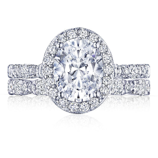 Petite Crescent | Oval Bloom Engagement Ring HT2560OV9X7
