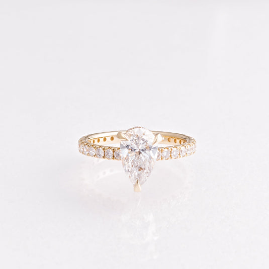 2.22 CT Pear Lab-Grown Diamond Engagement Ring