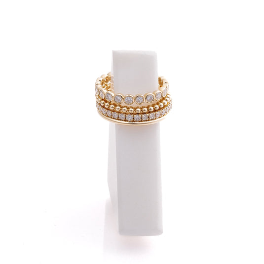 4-Band Mix and Match Lab-Grown Diamond Ring Set in 14k Yellow Gold