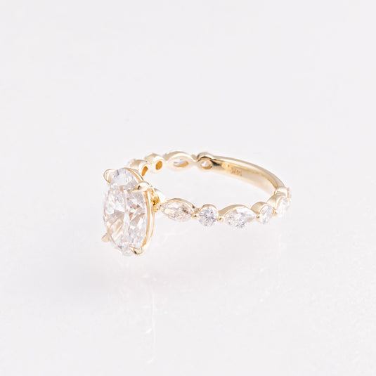 2.57 CT Marquise Lab-Grown Diamond Engagement Ring