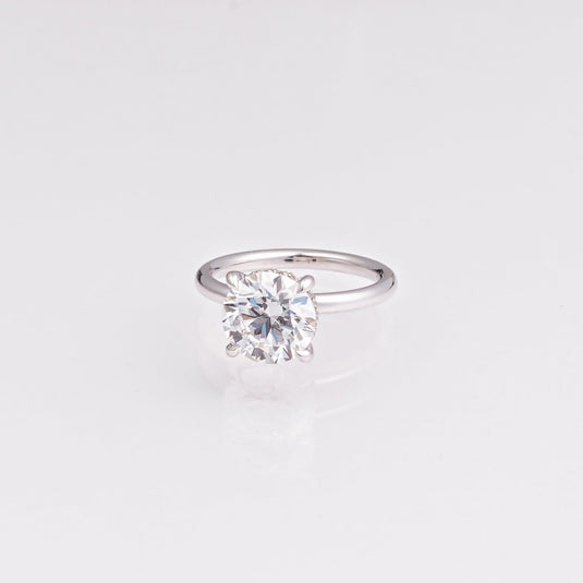 3.01 CT Round Lab-Grown Diamond Hidden Halo Engagement Ring
