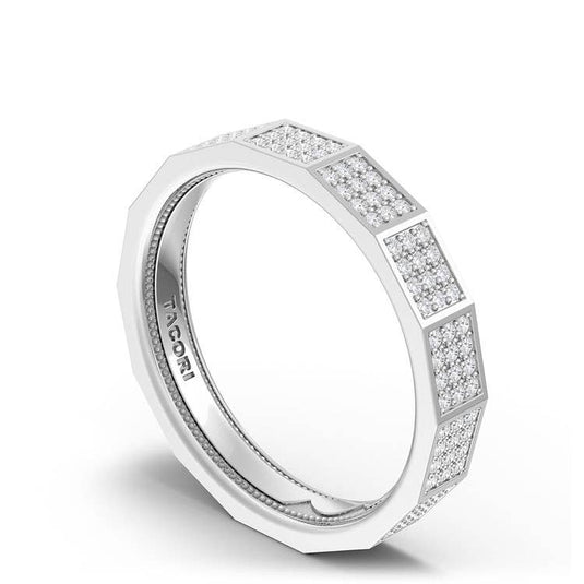 TACORI Couple | Diamond Faceted - Full Coverage Wedding Band in High Polish - 4mm 1524DLG