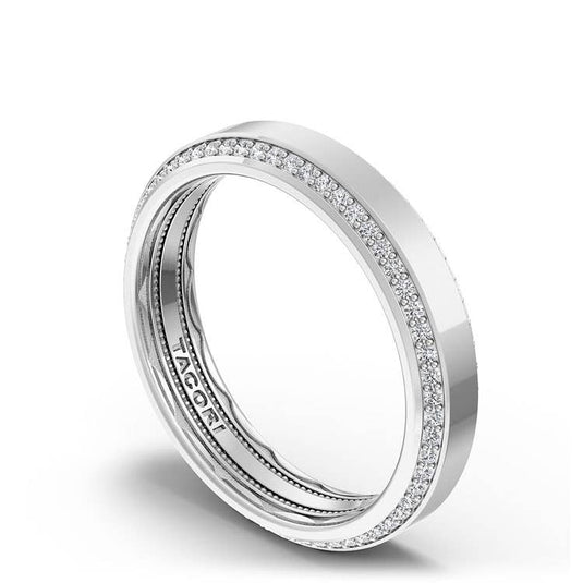 TACORI Couple | Bevel Edge Diamond Wedding Band in High Polish - 5mm 1545DLG
