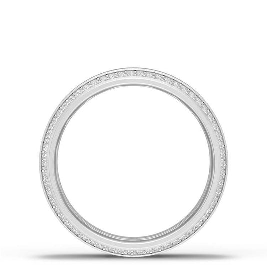 TACORI Couple | Bevel Edge Diamond Wedding Band in Brushed Finish - 7mm 1547DBLG