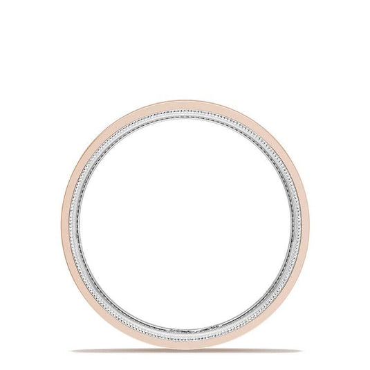 TACORI Couple | Classic Two-Tone Flat Wedding Band in Satin Finish 15635RWSLG